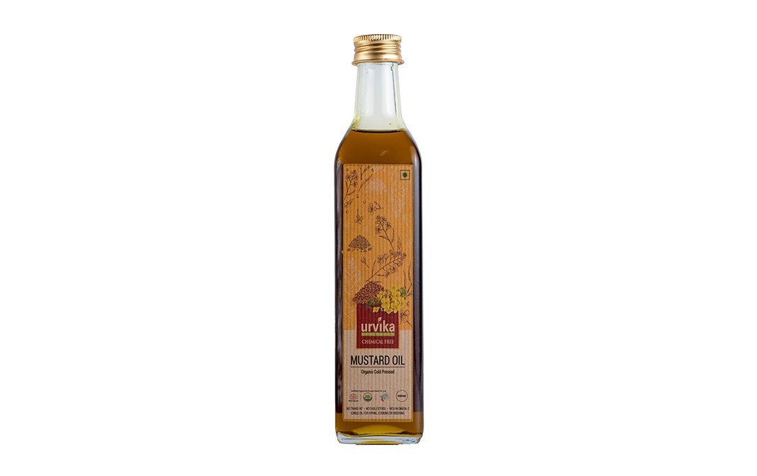 Urvika Mustard Oil Organic Cold Pressed   Plastic Bottle  500 millilitre